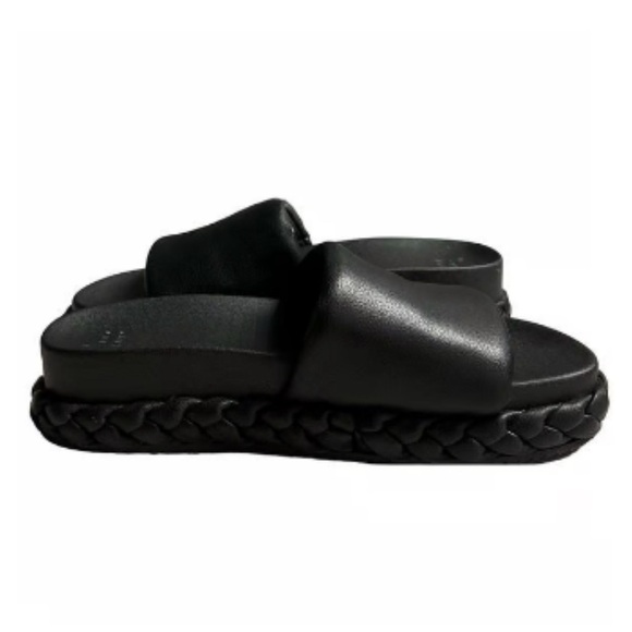 A NEW DAY PRIM BLACK BRAIDED PLATFORM SLIDE IN SANDALS SIZE 7 - Picture 10 of 12